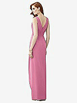 Rear View Thumbnail - Orchid Pink Sleeveless Draped Faux Wrap Maxi Dress - Dahlia