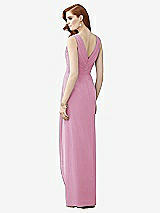 Rear View Thumbnail - Powder Pink Sleeveless Draped Faux Wrap Maxi Dress - Dahlia