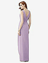 Rear View Thumbnail - Pale Purple Sleeveless Draped Faux Wrap Maxi Dress - Dahlia
