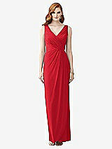 Front View Thumbnail - Parisian Red Sleeveless Draped Faux Wrap Maxi Dress - Dahlia