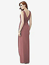 Rear View Thumbnail - Rosewood Sleeveless Draped Faux Wrap Maxi Dress - Dahlia