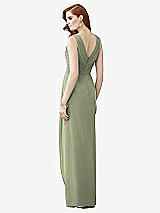 Rear View Thumbnail - Sage Sleeveless Draped Faux Wrap Maxi Dress - Dahlia