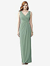 Front View Thumbnail - Seagrass Sleeveless Draped Faux Wrap Maxi Dress - Dahlia