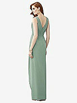 Rear View Thumbnail - Seagrass Sleeveless Draped Faux Wrap Maxi Dress - Dahlia