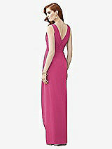 Rear View Thumbnail - Tea Rose Sleeveless Draped Faux Wrap Maxi Dress - Dahlia