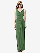 Front View Thumbnail - Vineyard Green Sleeveless Draped Faux Wrap Maxi Dress - Dahlia