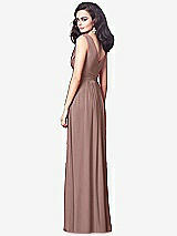 Rear View Thumbnail - Sienna Draped V-Neck Shirred Chiffon Maxi Dress