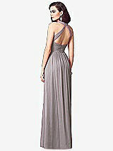 Rear View Thumbnail - Cashmere Gray Ruched Halter Open-Back Maxi Dress - Jada