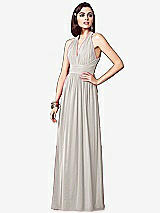 Front View Thumbnail - Oyster Ruched Halter Open-Back Maxi Dress - Jada