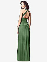 Rear View Thumbnail - Vineyard Green Ruched Halter Open-Back Maxi Dress - Jada