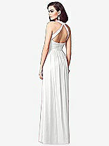 Rear View Thumbnail - White Ruched Halter Open-Back Maxi Dress - Jada