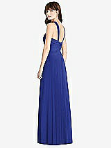 Rear View Thumbnail - Cobalt Blue Twist Halter Chiffon Maxi Dress - James