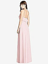 Rear View Thumbnail - Ballet Pink Ruffle-Trimmed Backless Maxi Dress
