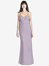 Front View Thumbnail - Lilac Haze Ruffle-Trimmed Backless Maxi Dress