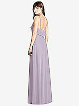 Rear View Thumbnail - Lilac Haze Ruffle-Trimmed Backless Maxi Dress