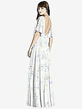 Front View Thumbnail - Bleu Garden Split Sleeve Backless Maxi Dress - Lila