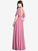 Front View Thumbnail - Orchid Pink Split Sleeve Backless Maxi Dress - Lila