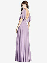 Front View Thumbnail - Pale Purple Split Sleeve Backless Maxi Dress - Lila