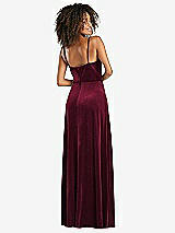 Rear View Thumbnail - Cabernet Bustier Velvet Maxi Dress with Pockets