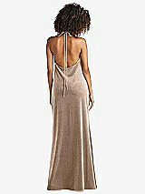 Rear View Thumbnail - Topaz Cowl-Neck Convertible Velvet Maxi Slip Dress - Sloan
