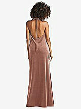 Rear View Thumbnail - Tawny Rose Cowl-Neck Convertible Velvet Maxi Slip Dress - Sloan