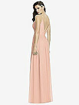 Rear View Thumbnail - Pale Peach Deep V-Back Shirred Maxi Dress - Ensley