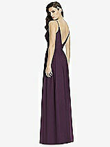 Rear View Thumbnail - Aubergine Deep V-Back Shirred Maxi Dress - Ensley