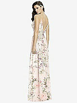 Rear View Thumbnail - Blush Garden Deep V-Back Shirred Maxi Dress - Ensley