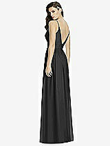 Rear View Thumbnail - Black Deep V-Back Shirred Maxi Dress - Ensley