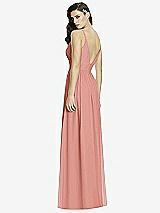 Rear View Thumbnail - Desert Rose Deep V-Back Shirred Maxi Dress - Ensley