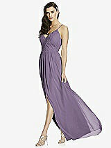Front View Thumbnail - Lavender Deep V-Back Shirred Maxi Dress - Ensley