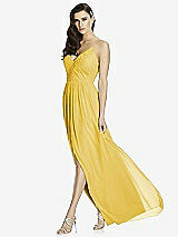 Front View Thumbnail - Marigold Deep V-Back Shirred Maxi Dress - Ensley