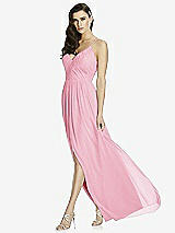 Front View Thumbnail - Peony Pink Deep V-Back Shirred Maxi Dress - Ensley