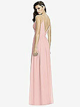 Rear View Thumbnail - Rose - PANTONE Rose Quartz Deep V-Back Shirred Maxi Dress - Ensley