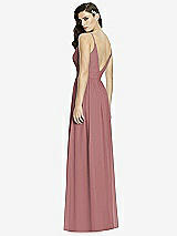Rear View Thumbnail - Rosewood Deep V-Back Shirred Maxi Dress - Ensley
