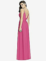 Rear View Thumbnail - Tea Rose Deep V-Back Shirred Maxi Dress - Ensley
