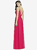 Rear View Thumbnail - Vivid Pink Deep V-Back Shirred Maxi Dress - Ensley