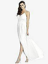 Front View Thumbnail - White Deep V-Back Shirred Maxi Dress - Ensley
