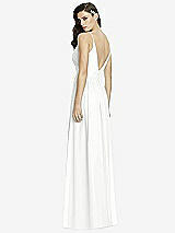 Rear View Thumbnail - White Deep V-Back Shirred Maxi Dress - Ensley
