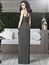 Alt View 2 Thumbnail - Charcoal Gray One-Shoulder Draped Maxi Dress with Front Slit - Aeryn