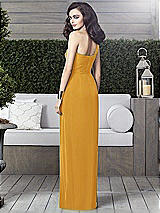 Alt View 2 Thumbnail - NYC Yellow One-Shoulder Draped Maxi Dress with Front Slit - Aeryn