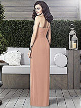 Alt View 2 Thumbnail - Pale Peach One-Shoulder Draped Maxi Dress with Front Slit - Aeryn