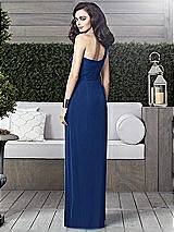 Alt View 2 Thumbnail - Classic Blue One-Shoulder Draped Maxi Dress with Front Slit - Aeryn