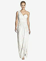 Front View Thumbnail - Spring Fling One-Shoulder Draped Maxi Dress with Front Slit - Aeryn