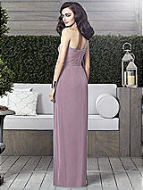 Alt View 2 Thumbnail - Suede Rose One-Shoulder Draped Maxi Dress with Front Slit - Aeryn