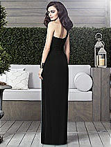 Alt View 2 Thumbnail - Black One-Shoulder Draped Maxi Dress with Front Slit - Aeryn