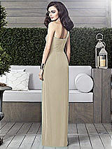 Alt View 2 Thumbnail - Champagne One-Shoulder Draped Maxi Dress with Front Slit - Aeryn