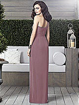 Alt View 2 Thumbnail - Dusty Rose One-Shoulder Draped Maxi Dress with Front Slit - Aeryn