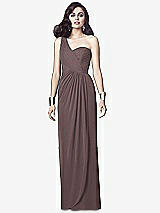 Alt View 1 Thumbnail - French Truffle One-Shoulder Draped Maxi Dress with Front Slit - Aeryn