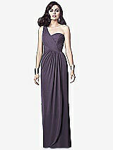Alt View 1 Thumbnail - Lavender One-Shoulder Draped Maxi Dress with Front Slit - Aeryn